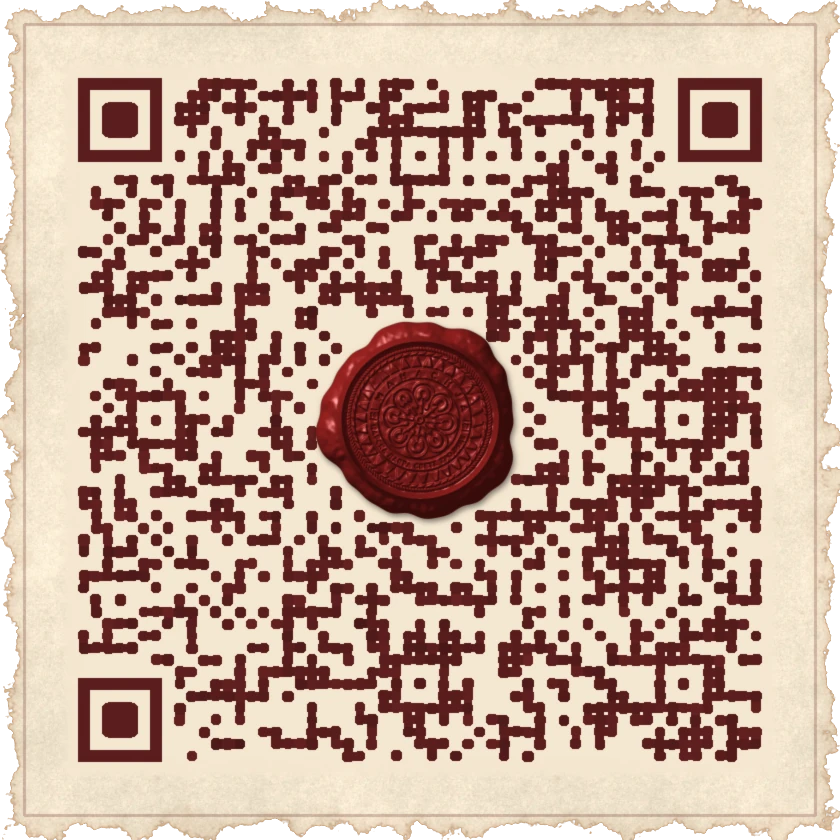 NBS IPS QR код за донацију Манастиру Манасија, у средини печат манастира у црвеном воску