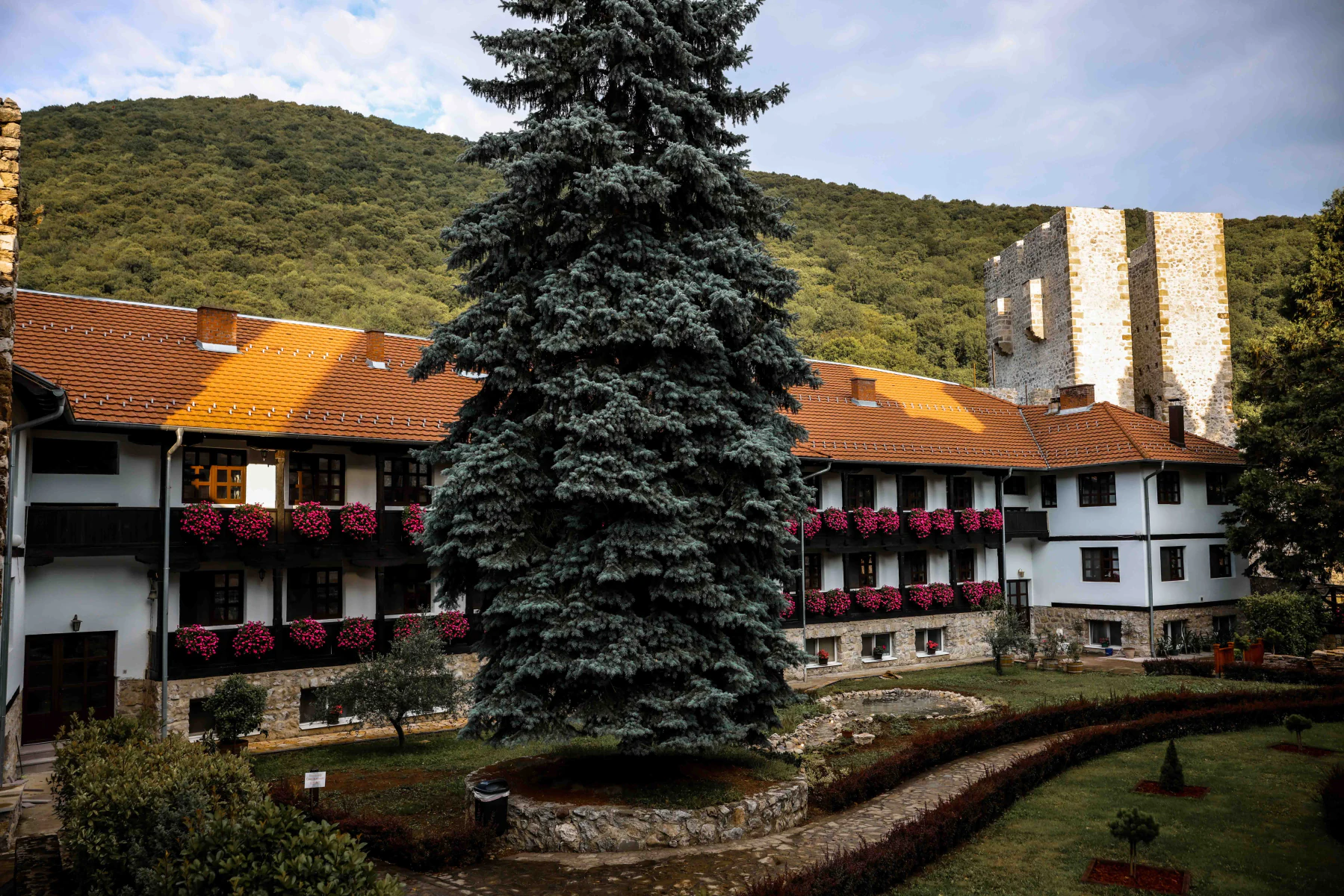 The fortress of Manasija Monastery - walls and towers